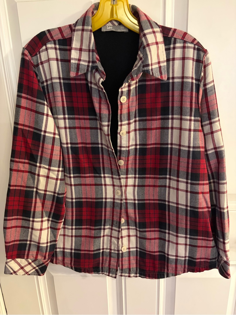 Lee Red and Black Plaid Button-Down Shirt